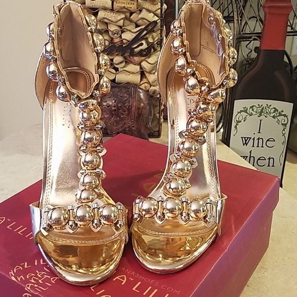 liliana rose gold heels